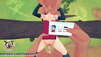 Preview 3 of Eurotictv Etv Shower Show - Slutty Kunoichi Sarada Uchiha Loves Getting Her Holes Filled!