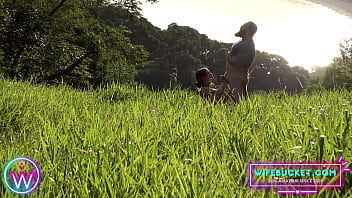 Preview 2 of Kenyan Pornoratic - Wife Porn by Wifebucket - Spying on my step-sister and her boyfriend fucking outdoor