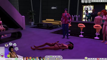 Preview 4 of 4ft Cum Shot - videogame futa sex in nightclub