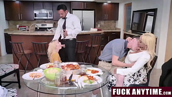 Preview 2 of V I P Amateury - Freeuse Family Has an Orgy During the Dinner - Fuckanytime