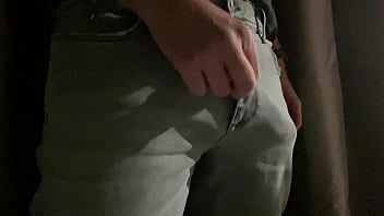 Preview 2 of Saxxxxxxxx Vdo - Pulling my impressive big cock out of grey jeans