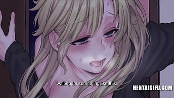 Preview 3 of Rep Saxflim - Big Tits Tenant Gets Fucked By An Invisible Entity &amp_ Slowly Begins Liking It - ENG SUBS