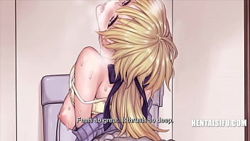 Preview 4 of Rep Saxflim - Big Tits Tenant Gets Fucked By An Invisible Entity &amp_ Slowly Begins Liking It - ENG SUBS