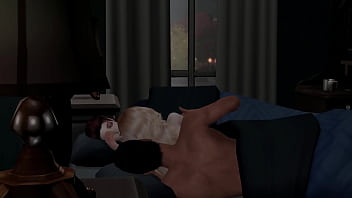 Preview 1 of Hotel Boos - My boss fucking my wife 04-in office with husband working downstairs-sims 4 porn romantic sex