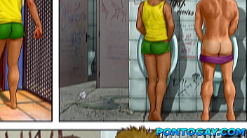 Preview 2 of Pablo Lapiedra - Novinho da bundinha apertada manjando rola no banheir&atilde_o do Rio de Janeiro