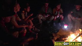 Preview 1 of Sex Leni Lan Yan 3 D - Damien and Serg foursome anal sex inside the scout tent. Serg Shepard and Damien Grey joined DILF scouts inside the tent. They got naked and then started to play with the twinks tight little tight holes