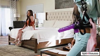 Preview 1 of Xxxy Desi - Girl assfucks TS Brittney Kade with toy