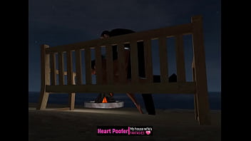 Preview 4 of Men And Women Breast Romance - Sneaking for a quickie at the beach house party.mp4