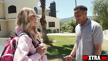 Preview 2 of Sexi In Raw - Hot blonde college babe River Lynn interracial fucking a big black dick