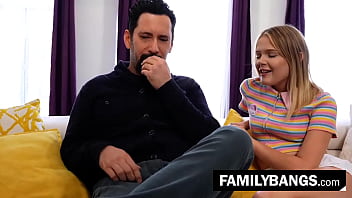 Preview 1 of Lol Xxx Video - FamilyBangs.com ⭐ Tender Small Teen Wants her Daddy&#039_s Cock to Stuff her Tiny Pussy,  Coco Lovelock,  Tommy Pistol