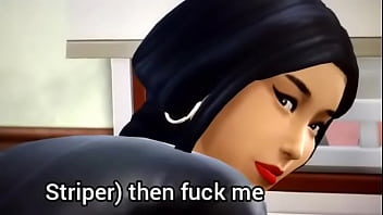 Preview 1 of Call Recording Marwadi Bhabhi - The Sims 4,  striper begs to get fuck in the ass