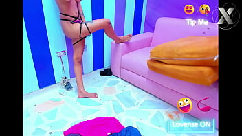 Preview 2 of Dasi Tena Ke S - Candy&#039_s blowjob session in various positions with the cocks in her throat
