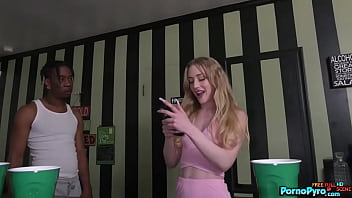 Preview 1 of Santa Catarina - Skinny Puta Blonde Emma Starletto Gets Revenge On BF &amp_ Sucks Gang Of BBCs
