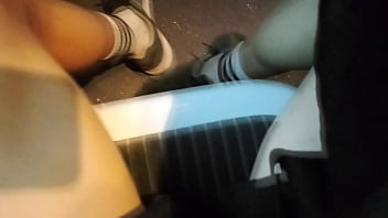 Preview 3 of Mothers Sex Son Com - Bus boy shows his uncut dick sticking out of his too short shorts,  freeballing discretly,  shyly revealing his foreskin,  his glans,  the tip of his sexy smooth penis