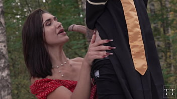 Preview 4 of Feminized Male Sissy Breasts - Fucking wedding.Part 3.Slutty slut fucks a priest before her friend&#039_s wedding