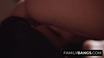 Preview 3 of Gabriella Ford Wearing - FamilyBangs.com ⭐ Detective Milf has Sinner Fantasies with her Ebony Step Niece Assistant,  Jenna Fox,  Angela White