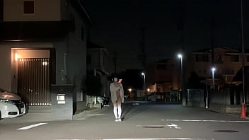 Preview 3 of Say Leyl - 女装子まゆちゃんが深夜の住宅街でＭ字開脚の大胆露出