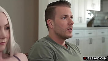 Preview 1 of Deepthroat Gifs - Family Pie S25-E2 Talia Hanson Her Scary Movie Creampie Night
