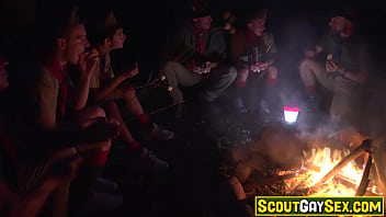 Preview 1 of 18xxx Moves - Scout boys Damien Grey,  and Serg Shepard&#039_s virginity ferociously taken by their scout masters Adam Snow and Ace Banner during a scout camp in the woods.