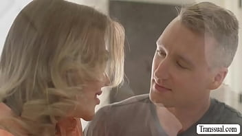 Preview 1 of Doll Xxx Vido - Cute shemale Emma Rose lets horny boyfriend fuck her ass