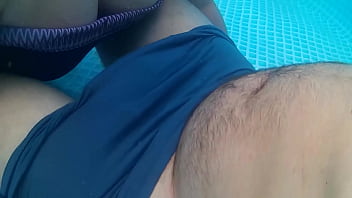 Preview 1 of Brazzers Big Boobs Eating Pussy - My boyfriend went on vacation,  and I decided to jerk off to his friend in the pool!