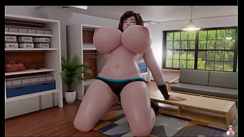 Preview 1 of Song Vidoes Sixy Fuck Pons - 3D Solo Brunette POV Mei Huge Boobs Breast Expansion growth w/ Sound added