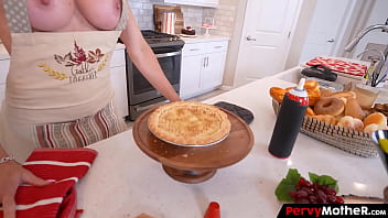 Preview 1 of Bra Bra - PervyMother - Giving Cock to Mommy Before the Family Dinner