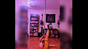 Preview 4 of Angie Spanked - Black Lingerie Rock and Roll Strip