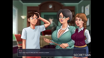 Preview 1 of The Bet Abby - Summertime Saga #02 - Pervert Dude Gets a Boner in Front Of Busty Friend