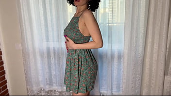 Preview 1 of Punjabi Artis - SOLO. A hot girl with African hair in a cute sundress will make your orgasm unforgettable,  just look at it!