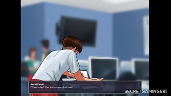 Preview 4 of Mom And Daughter Boy Friend Hard - Summertime Saga #05 - Quick sex with His best friend in the public bathroom