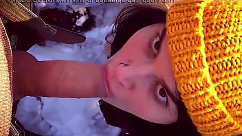 Preview 2 of Kayla Green And Jordi Alba - Risky sucking a stranger in a public park and swallowing hot cum