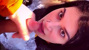 Preview 3 of Kayla Green And Jordi Alba - Risky sucking a stranger in a public park and swallowing hot cum