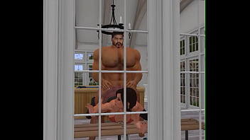 Preview 1 of Young Pubes - heyward shows neighbor how to exercise the cumback routine