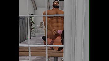 Preview 4 of Young Pubes - heyward shows neighbor how to exercise the cumback routine