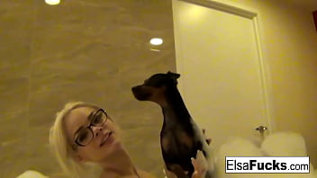 Preview 3 of Indian Sex With Hindi Dub - Elsa Jean shows off her hotel room and her pussy