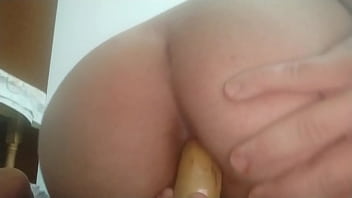 Preview 2 of Booloo Pictures - I love shoving bananas up my ass