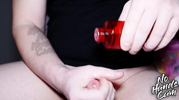 Preview 1 of Inceztnet Videos - New Stepfather Masturbation Coconut Massage Oil Big Fat Unshaven Cock,  Orgasm Without Hands