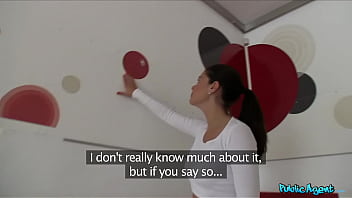 Preview 1 of Sunny Leone Xxx Pronvideo App - Public Agent - Super cute young student trying to open a gym gets fucked by a huge cock