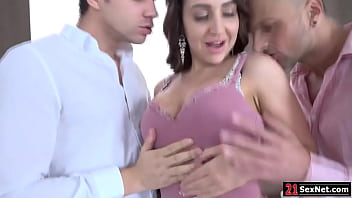 Preview 1 of Son And Mom Apair - Big tits Natali Ruby having threesome double penetration