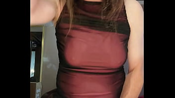 Preview 3 of Sunny Leone Hot Sex Xxxx - Sissy Crossdresser Cums Hard