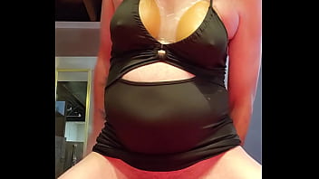 Preview 2 of Sunny Leone Xxyx Video - Riding My Dildo In A Black Halter Dress