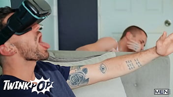 Preview 1 of Kasmir Sex Videos - Tattooed Stud Chris Damned Switches From His Fuck Toy To His Roommate Theo Brady&#039_s Tight Ass - TWINKPOP