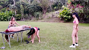 Preview 3 of Beuty Woman Sexx - At work I have to give a client a massage but we got out of control,  my boss and I ended up having a threesome with the client.