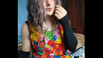 Preview 4 of Msg Synoptic - 18 Youtube Model Crossdresserkitty Sexy Villager Housewife Dress Long Stockings White BBW Femboy Stripteasing At Stepsister