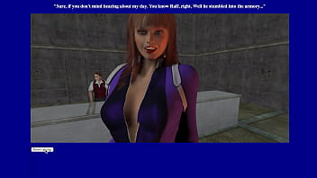 Preview 3 of Boy 2 And Girl 1 Fuck Asia - Let&#039_s Play: Virtual Sci-Fi Girls | Ending 2: Outdoor Blowjob