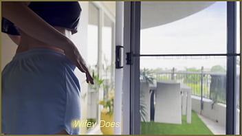 Preview 1 of Vani Real Srx - Wife strips nude on hotel balcony