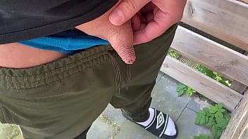 Preview 2 of Mom And Son Foot Fetish Sex - Really Small Penis Peeing Outside