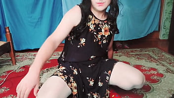 Preview 4 of Family Taboo Class - Hot Big Booty Blonde Gay in Milf Dress Youtuber CrossdresserKitty