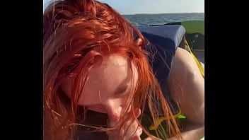 Preview 3 of Sxa Video Indian Lady Full Hd - Lacy Lennon Sucks A Dick In The Open Sea